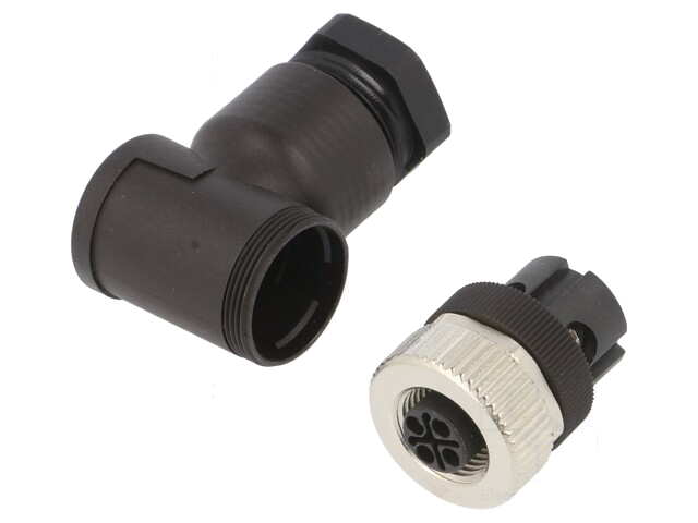 Connector: M12; stekker; 814; vrouwelijk; PIN: 4; verguld; 12A; IP67 Connector: M12; stekker; 814; vrouwelijk; PIN: 4; verguld; 12A; IP67